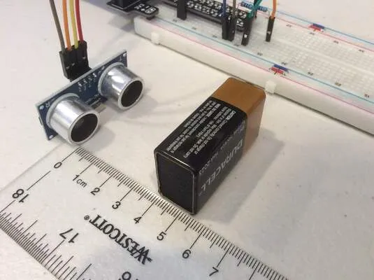 Ultrasonic sensor with an object