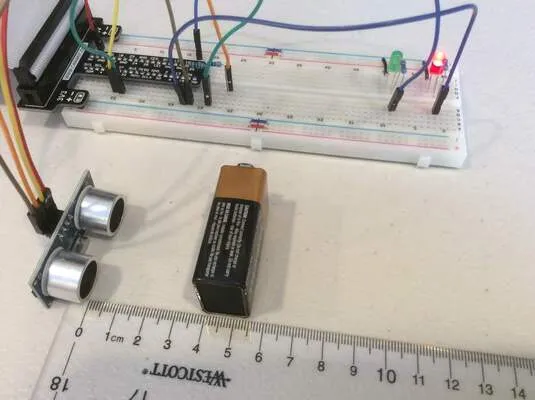 Ultrasonic sensor with an object