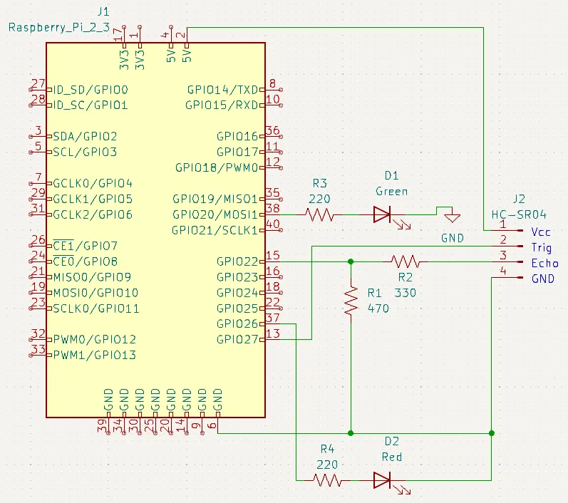 Ultrasonic sensor schematic