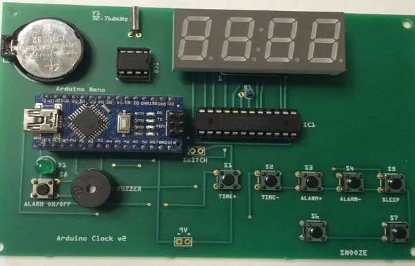 Note the small "1" on the PCB. This indicates where pin 1 of the display should be connected. Insert the display into the rounded female headers. Then, insert a 3V coin cell into the coin cell holder. The side marked with a "+" should be on top.