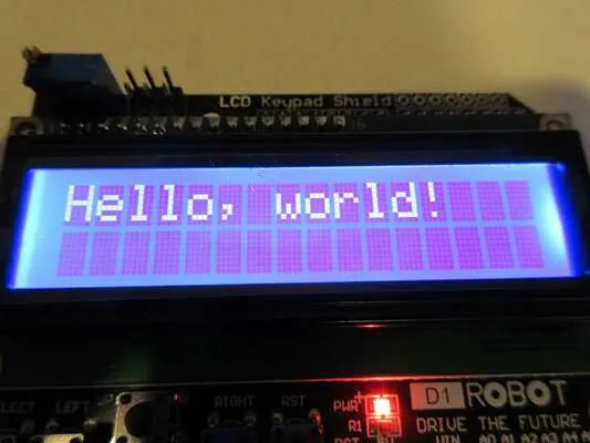 LCD text example