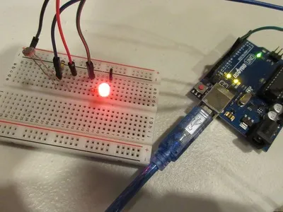 LDR breadboard top view